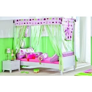 Кушетка Paidi "Sophia" c балдахином (каркас, занавеси, ткань и решетка Standard) 90х200 см