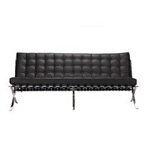 Диван "Barcelona Sofa" Черная Экокожа Диван "Barcelona Sofa" Черная Экокожа