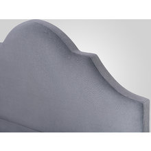 Кровать с обивкой из велюра серого цвета 140X200 Кровать с обивкой из велюра серого цвета 140X200
