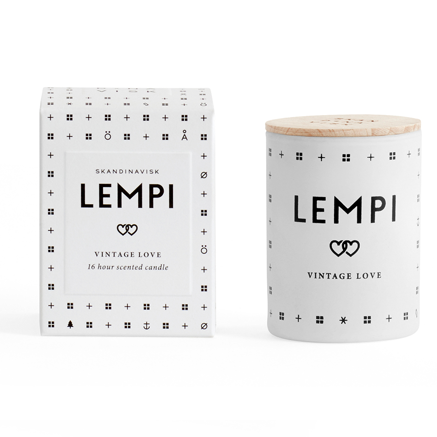 

Свеча ароматическая Lempi с крышкой их бамбука
