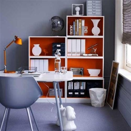 Фотография: Офис в стиле Скандинавский, Современный, Декор интерьера, Дизайн интерьера, Цвет в интерьере, Оранжевый – фото на INMYROOM