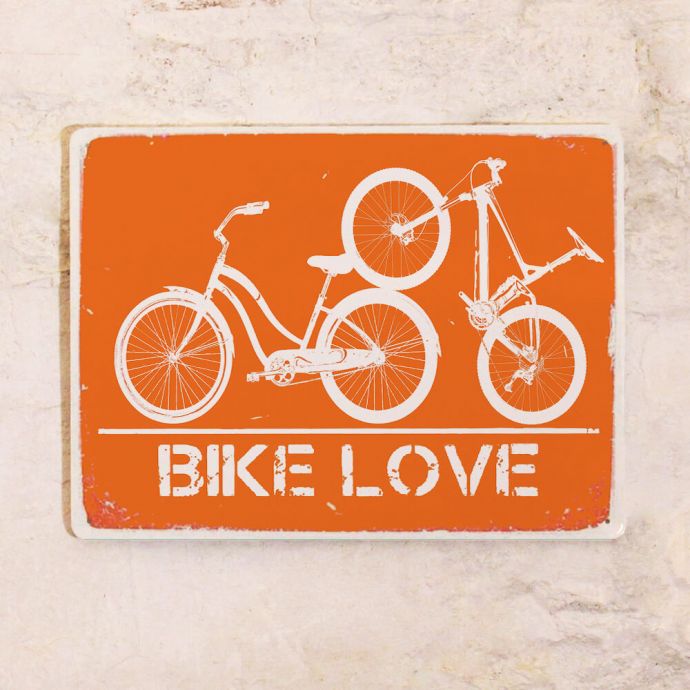 

Жестяная табличка Bike Love