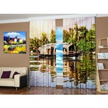 Стильные фотошторы: Домик на воде Стильные фотошторы: Домик на воде