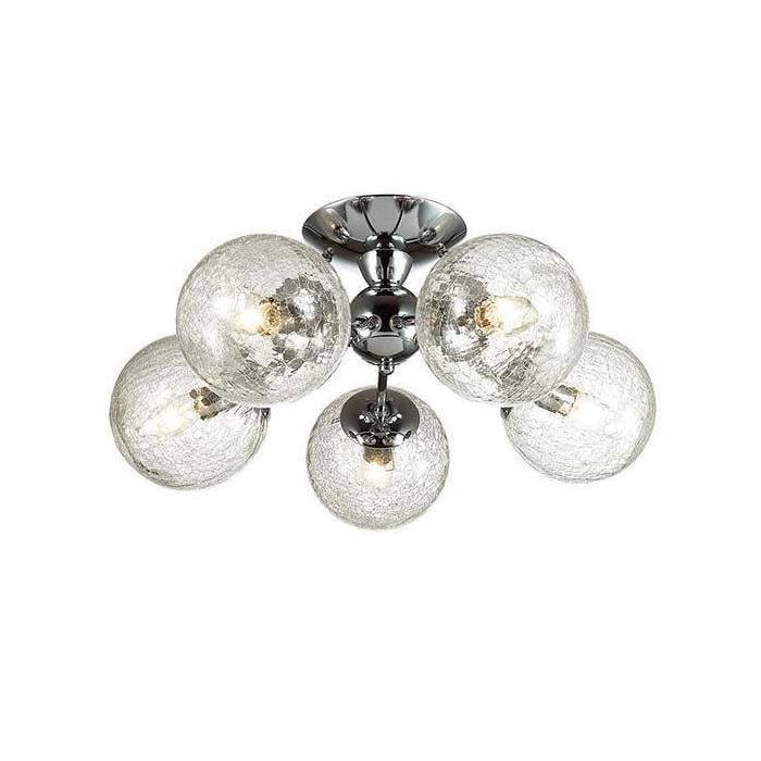 Потолочная люстра LUMION PALLA Chrome с плафонами из стекла с ...
