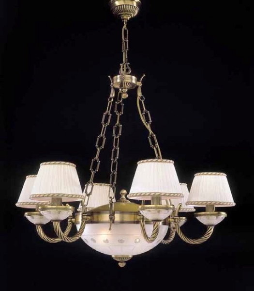 

Подвесная люстра Reccagni Angelo с белыми абажурами