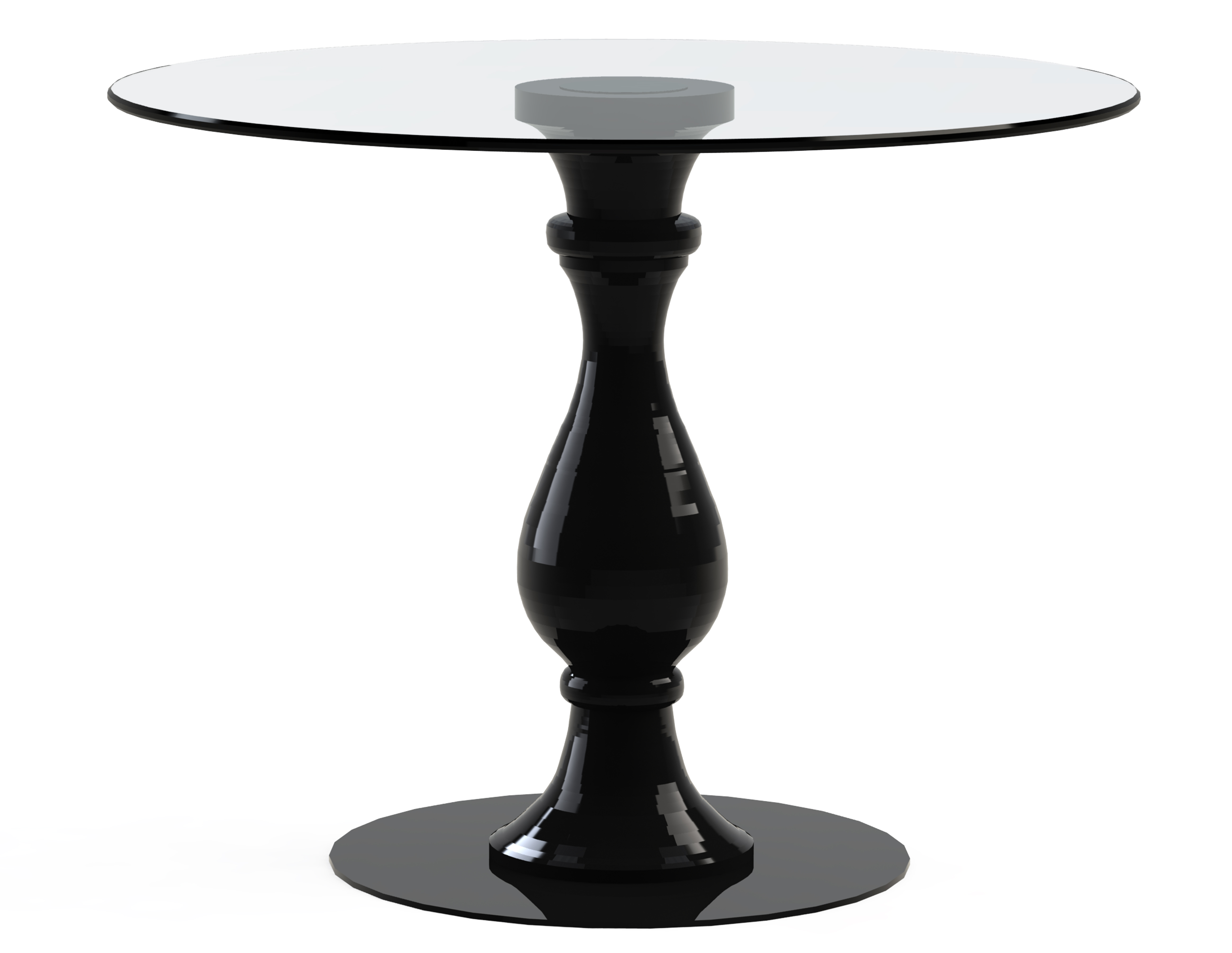 

Столик обеденный "Adventus Black" с круглой столешницей из закаленного стекла