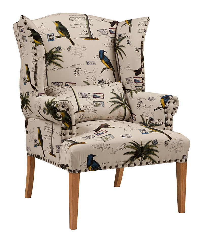 

Кресло Quinn Tufted Armchair рисунок лен