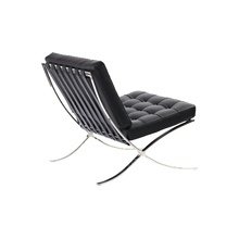 Кресло Barcelona Chair Черная Экокожа Кресло Barcelona Chair Черная Экокожа