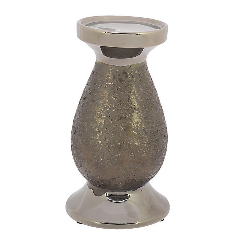 

Керамический подсвечник серебристый