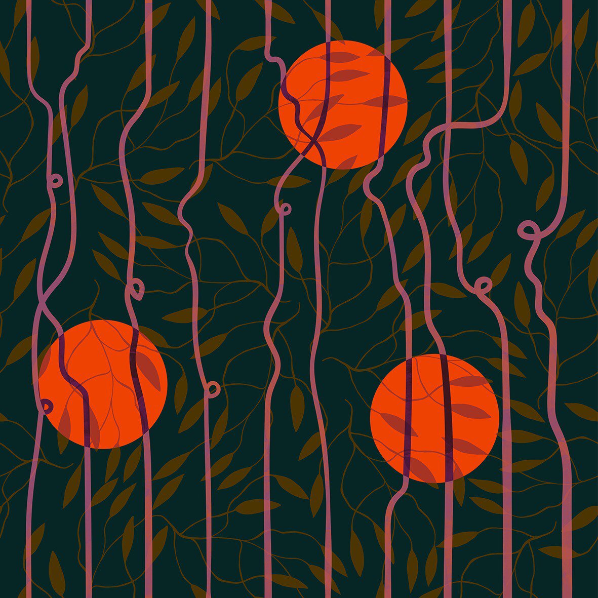 

Обои окно в сад / закат на флизелиновой основе