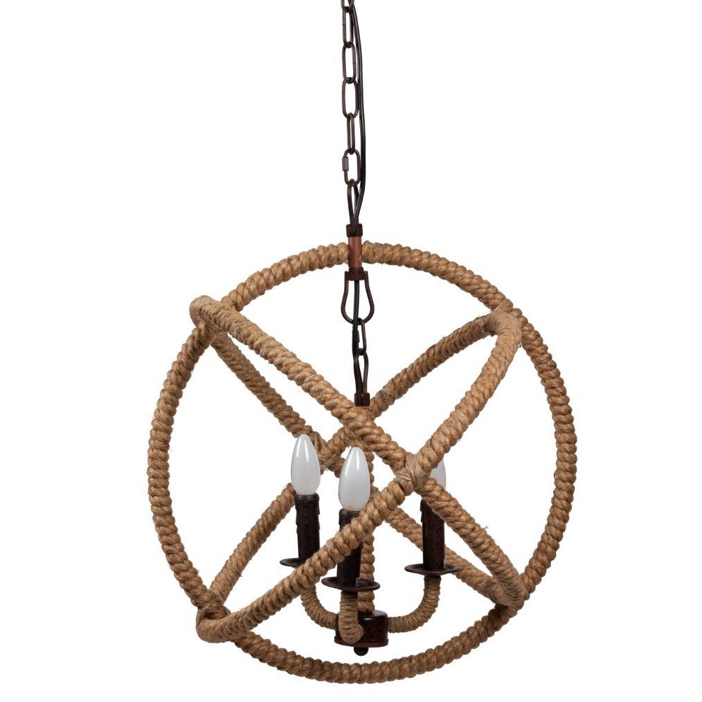 Люстра Foucault's Orb Rustic Iron с декорированным каркасом