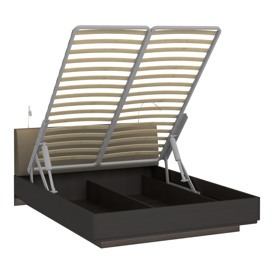 

Двуспальная кровать с верхней и нижней подсветкой элеонора 140х200