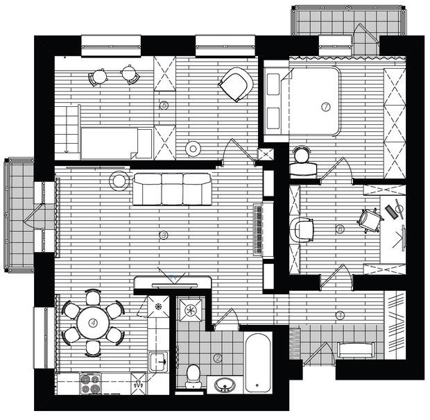 Фотография: Планировки в стиле , Декор интерьера, Квартира, Дома и квартиры, Неоклассика – фото на INMYROOM