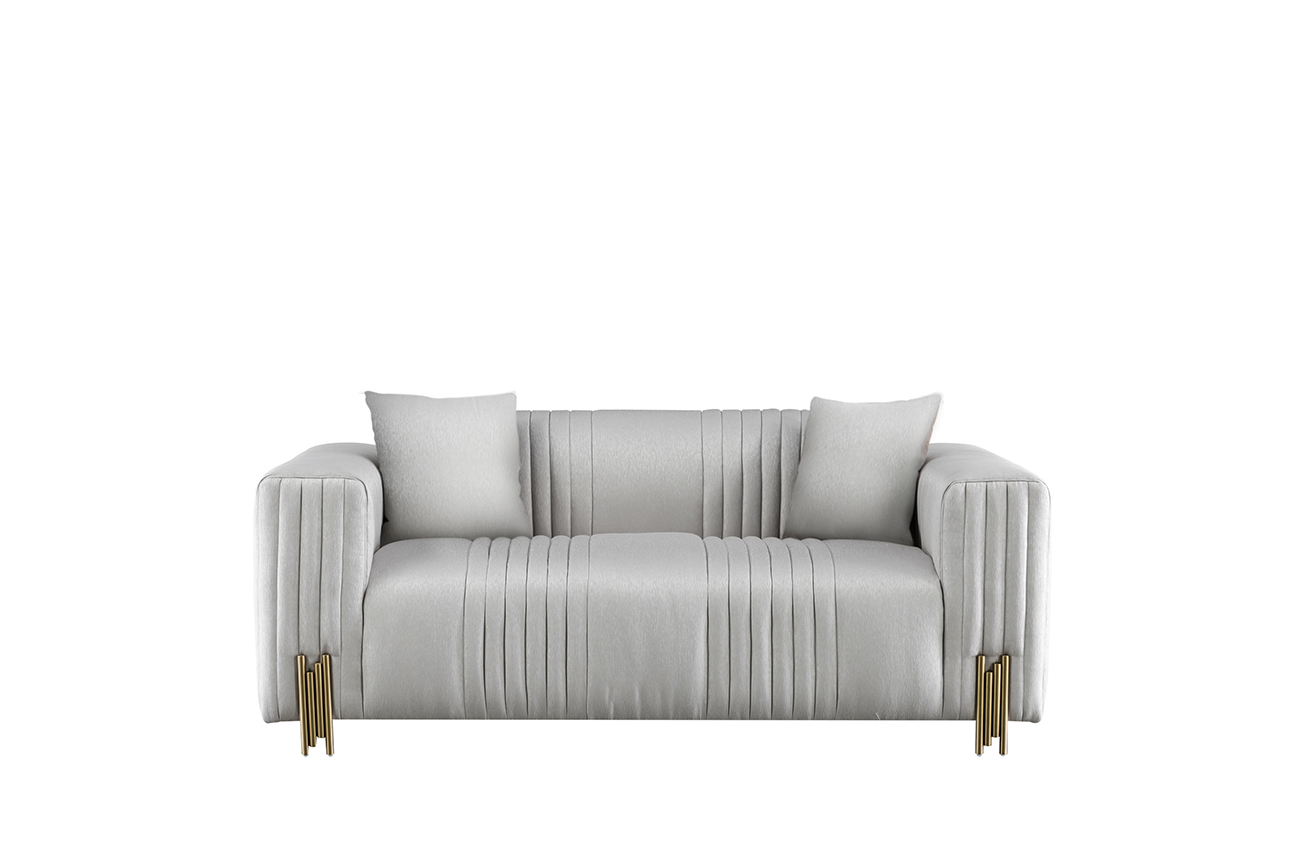 

Диван двухместный бежевого цвета