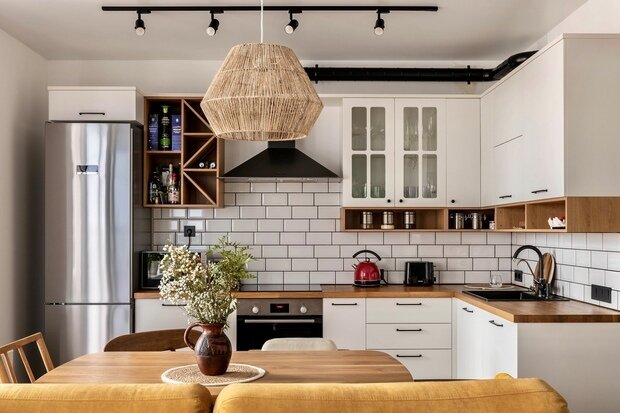 Дизайн кухни и столовой светло-серого цвета: фото лучших интерьеров на INMYROOM