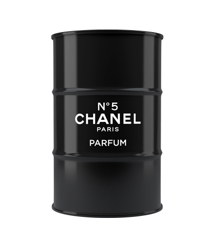 

Журнальный столик-бочка "Chanel" xl Black из металла