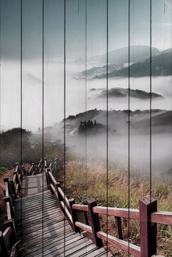 

Картина на дереве лестница в облака 120х180