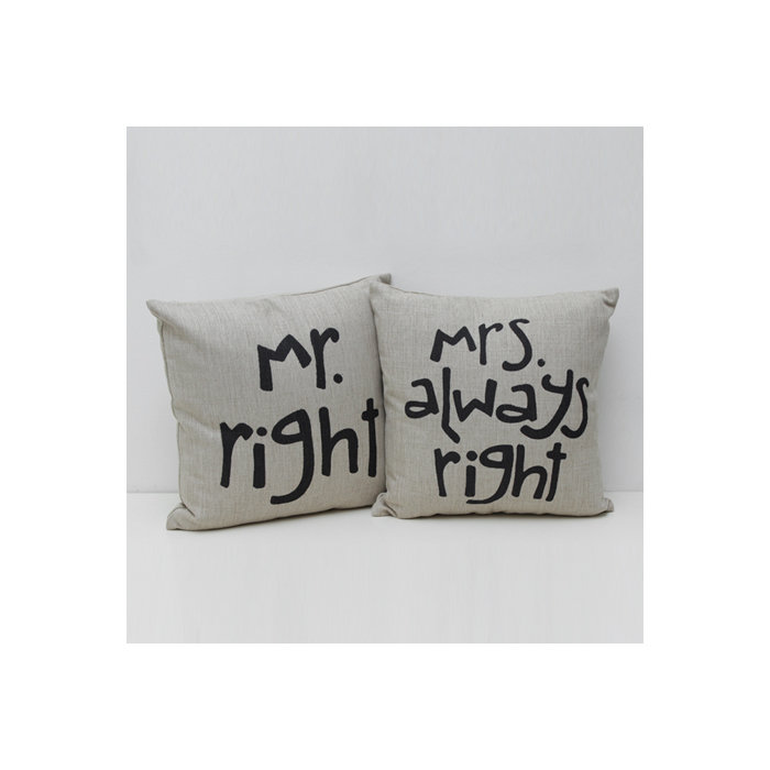 Подушки Mr Right & Mrs Always Right Подушки Mr Right & Mrs Always Right