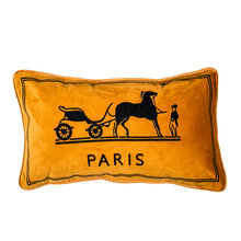 Декоративная подушка Old Paris оранжевого цвета Декоративная подушка Old Paris оранжевого цвета