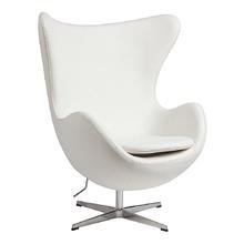 Кресло Egg Chair Белая Кожа Класса Премиум Кресло Egg Chair Белая Кожа Класса Премиум