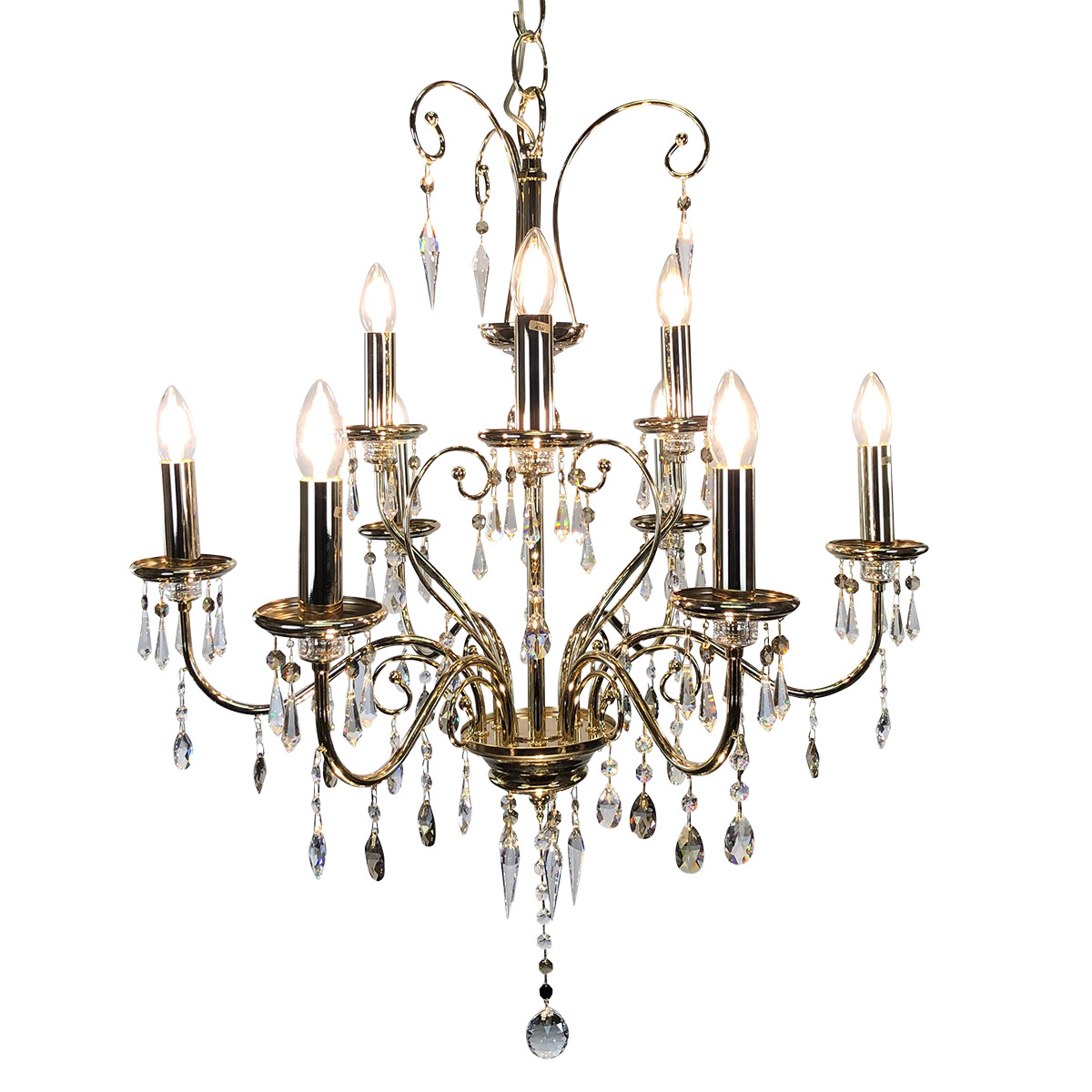 

Люстра Casablanca Gold sw с подвесками из хрусталя Swarovski