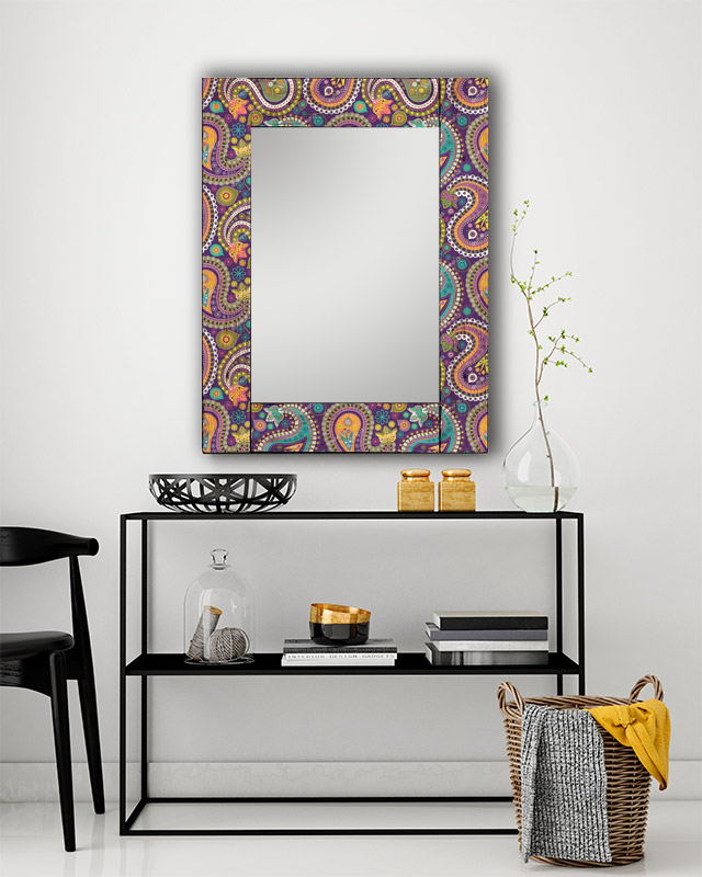 

Настенное зеркало манарола в раме из массива сосны 75х140