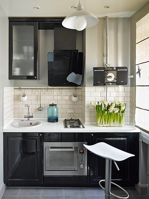 Фотография: Кухня и столовая в стиле Скандинавский, Квартира, Проект недели, 2 комнаты, до 40 метров – фото на INMYROOM