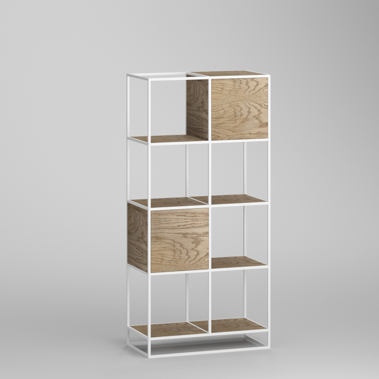 

Стеллаж Kvadra White темный дуб