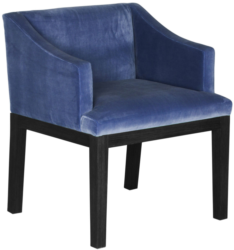 

Стул с подлокотниками Velvet Blue синего цвета