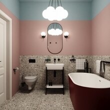 Фото из портфолио Наполненная цветом ванная комната – фотографии дизайна интерьеров на INMYROOM