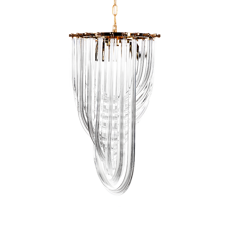 

Подвесная люстра Murano Ray из металла и стекла