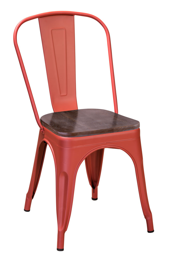 

Стул Tolix Wood красного цвета