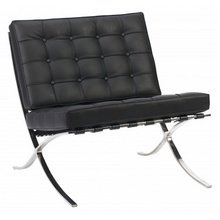 Кресло Barcelona Chair Черная Кожа Кресло Barcelona Chair Черная Кожа