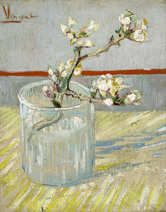 

Репродукция картины на холсте Blossoming Almond Branch in a Glass 1888 г.