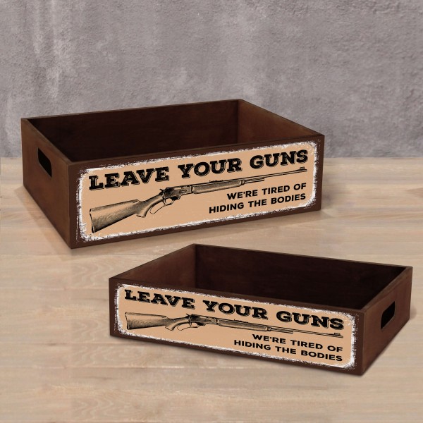 

Ящик для хранения Leave Your Guns с оригинальным принтом
