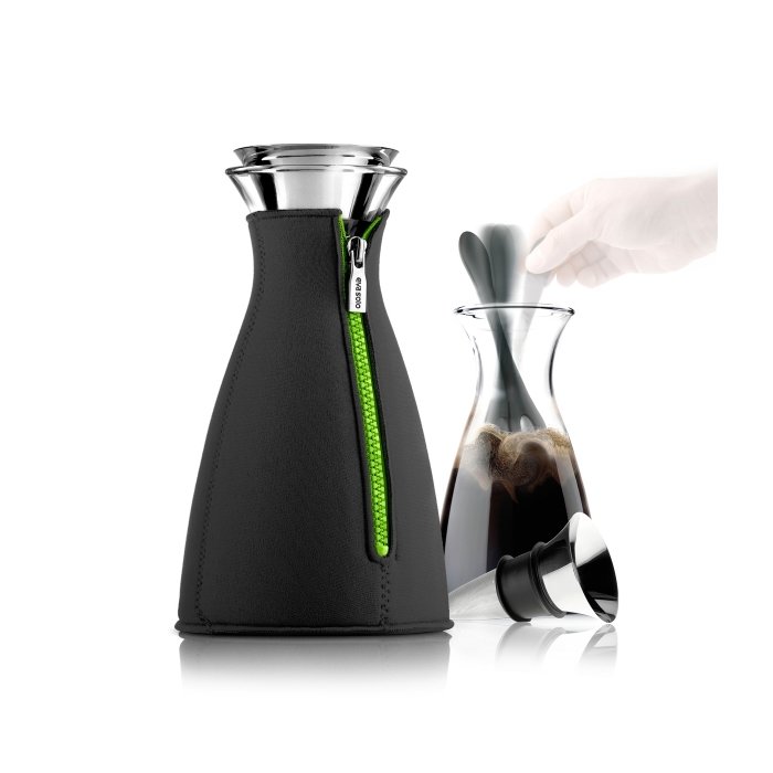 Кофейник cafesolo ™ в неопреновом чехле 1 л черный чехол зеленая молния / стекло / сталь Кофейник cafesolo ™ в неопреновом чехле 1 л черный чехол зеленая молния / стекло / сталь
