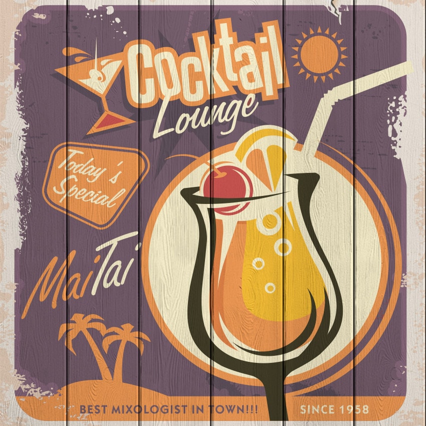 

Картина на дереве Mai Tai 60х60