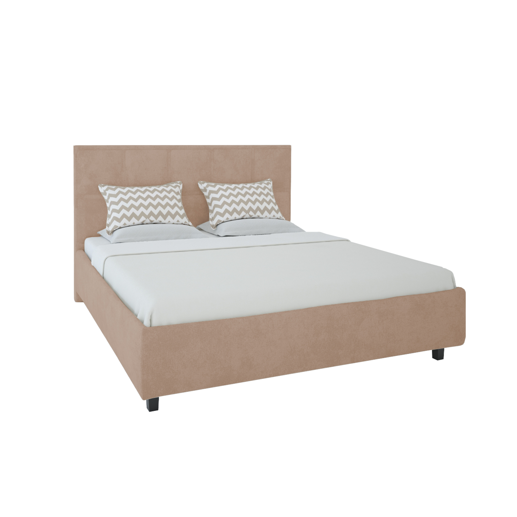 

Кровать Royal Black велюр серо-коричневый 140х200