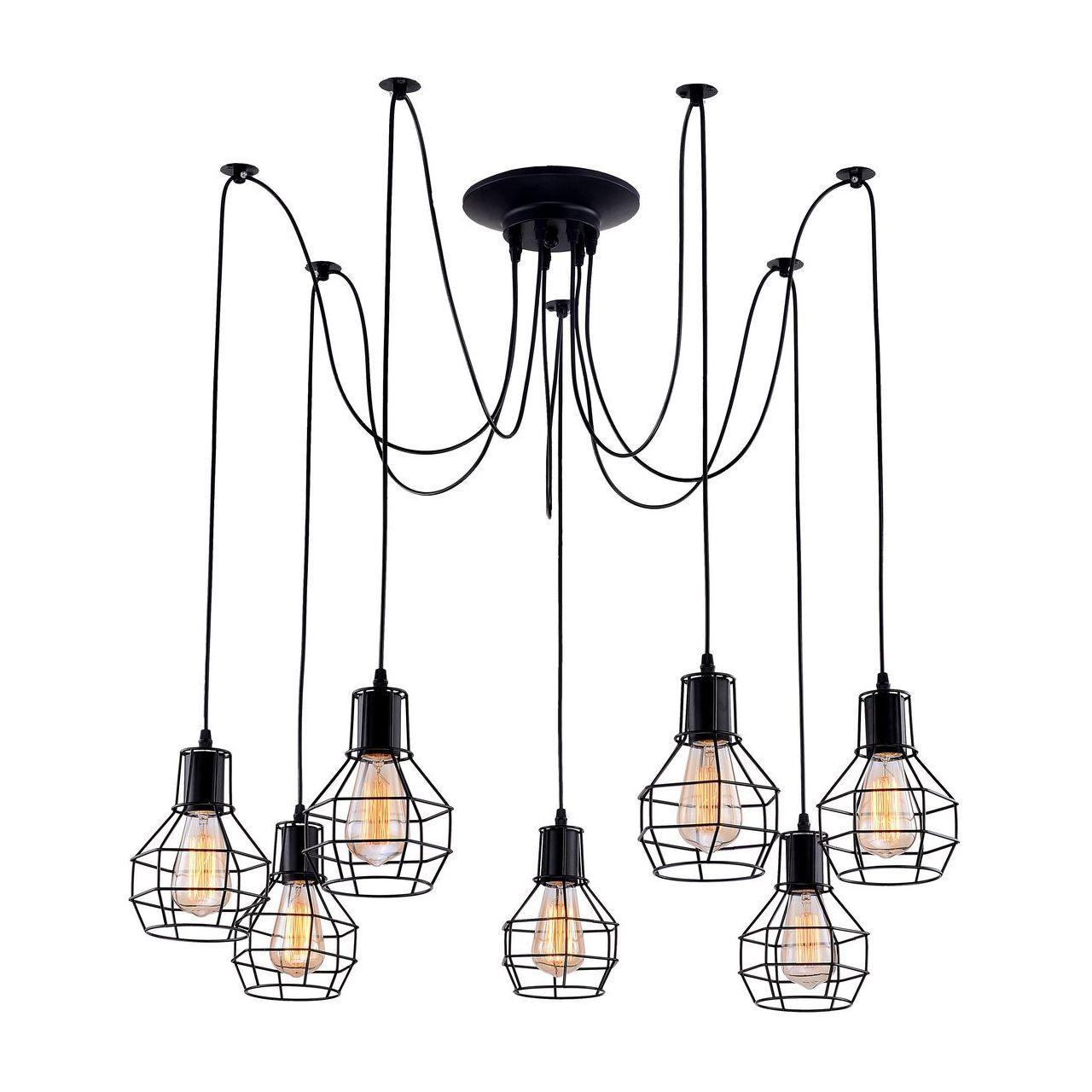 

Подвесная люстра черного цвета