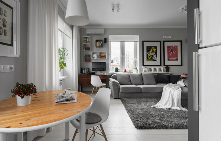 Характерные черты минимализма в интерьере однокомнатной квартиры