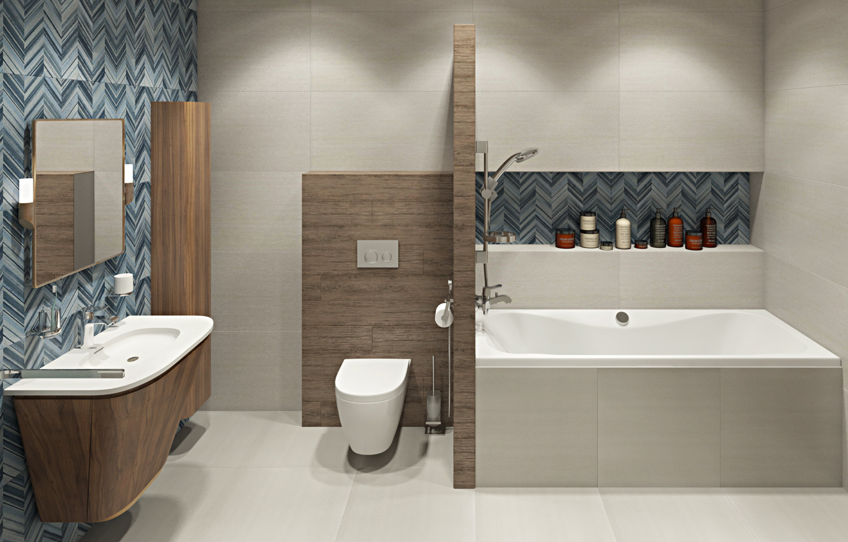 Дизайн ванной комнаты в панельной девятиэтажке (75 фото)